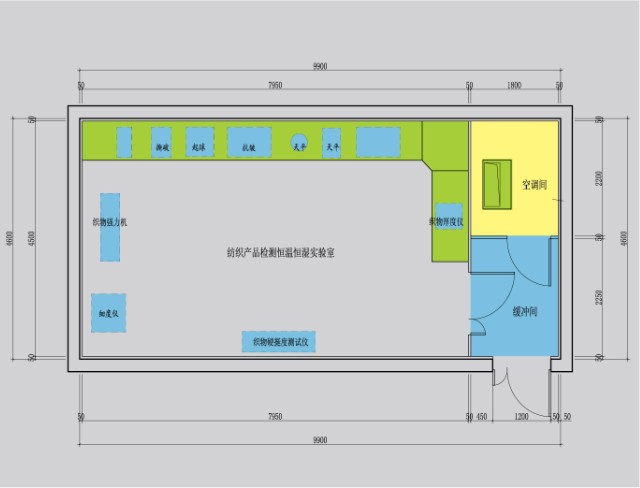 恒溫恒濕實驗室平面圖